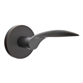 Emtek 5209-MC-US10B Mercury Door Lever Privacy Set With Disk Rosette Oil Rubbed Bronze