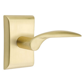 Emtek 5211-MC-US4 Mercury Door Lever Privacy Set With Neos Rosette Satin Brass