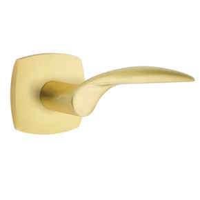Emtek 5316-MC-US4 Mercury Door Lever Passage Set With Urban Modern Rosette Satin Brass