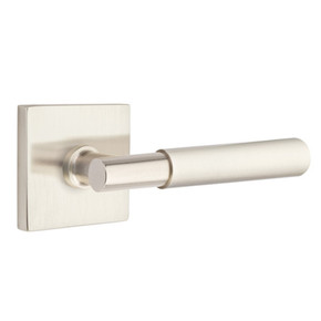 Emtek 5050-MYL-US15 Myles Door Lever Dummy Set With Square Rosette Satin Nickel