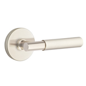 Emtek 5059-MYL-US15 Myles Door Lever Dummy Set With Disk Rosette Satin Nickel
