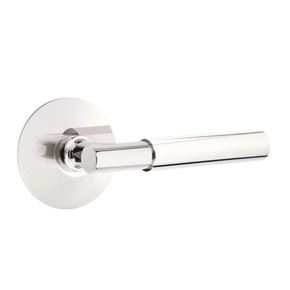 Emtek 5207-MYL-US26 Myles Door Lever Privacy Set With Modern Rosette Polished Chrome