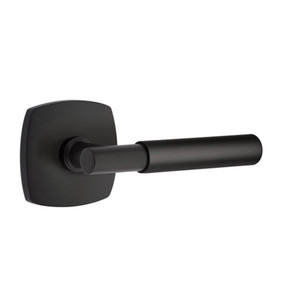 Emtek 5326-MYL-US19 Myles Door Lever Privacy Set With Urban Modern Rosette Flat Black