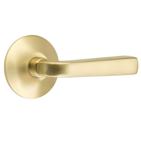 Emtek 5107-SIO-US4 Sion Door Lever Passage Set With Modern Rosette Satin Brass