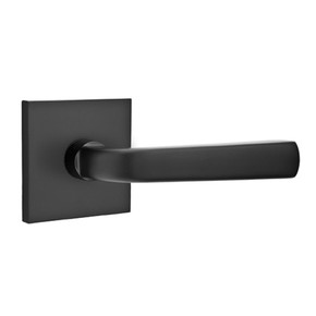 Emtek 5110-SIO-US19 Sion Door Lever Passage Set With Square Rosette Flat Black