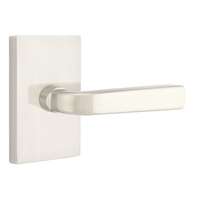 Emtek 5112-SIO-US15 Sion Door Lever Passage Set With Modern Rectangular Rosette Satin Nickel