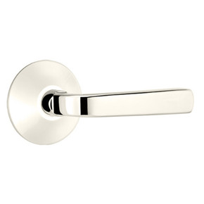 Emtek 5207-SIO-US14 Sion Door Lever Privacy Set With Modern Rosette Polished Nickel