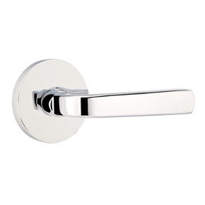 Emtek 5209-SIO-US26 Sion Door Lever Privacy Set With Disk Rosette Polished Chrome