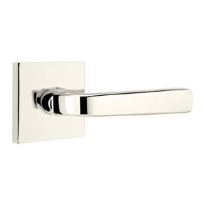 Emtek 5050-SIO-US14 Sion Door Lever Dummy Set With Square Rosette Polished Nickel