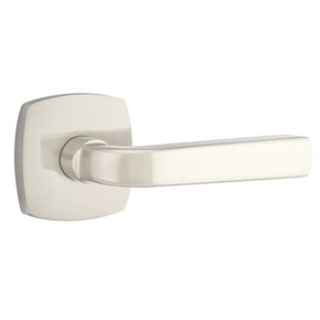 Emtek 5306-SIO-US15 Sion Door Lever Dummy Set With Urban Modern Rosette Satin Nickel