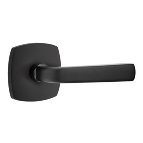 Emtek 5306-SIO-US19 Sion Door Lever Dummy Set With Urban Modern Rosette Flat Black