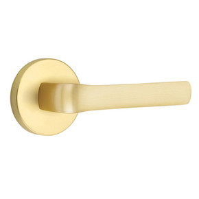Emtek 5109-SPN-US4 Spencer Door Lever Passage Set With Disk Rosette Satin Brass