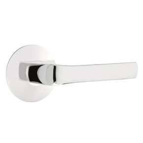 Emtek 5057-SPN-US26 Spencer Door Lever Dummy Set With Modern Rosette Polished Chrome