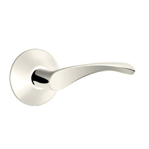 Emtek 5207-TRT-US14 Triton Door Lever Privacy Set With Modern Rosette Polished Nickel