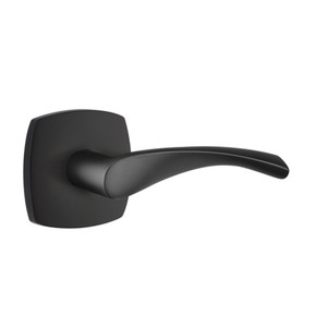 Emtek 5316-TRT-US19 Triton Door Lever Passage Set With Urban Modern Rosette Flat Black