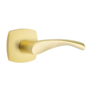 Emtek 5316-TRT-US4 Triton Door Lever Passage Set With Urban Modern Rosette Satin Brass