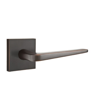 Emtek 5050-ATN-US10B Athena Door Lever Dummy Set With Square Rosette Oil Rubbed Bronze