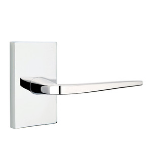 Emtek 5052-ATN-US26 Athena Door Lever Dummy Set With Modern Rectangular Rosette Polished Chrome