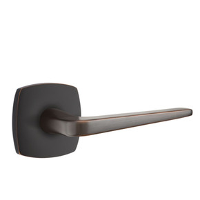 Emtek 5306-ATN-US10B Athena Door Lever Dummy Set With Urban Modern Rosette Oil Rubbed Bronze