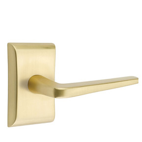 Emtek 5111-ATN-US4 Athena Door Lever Passage Set With Neos Rosette Satin Brass