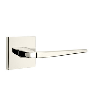 Emtek 5210-ATN-US14 Athena Door Lever Privacy Set With Square Rosette Polished Nickel