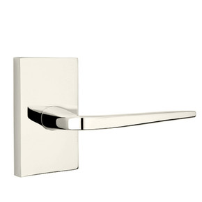 Emtek 5212-ATN-US14 Athena Door Lever Privacy Set With Modern Rectangular Rosette Polished Nickel