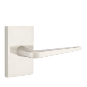 Emtek 5212-ATN-US15 Athena Door Lever Privacy Set With Modern Rectangular Rosette Satin Nickel