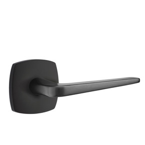 Emtek 5326-ATN-US19 Athena Door Lever Privacy Set With Urban Modern Rosette Flat Black