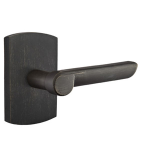 Emtek 7050-AR-MB Aurora Sandcast Bronze Door Lever Dummy Set With #4 Rosette Medium Bronze