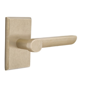 Emtek 7054-AR-TWB Aurora Sandcast Bronze Door Lever Dummy Set With #3 Rosette Tumbled White Bronze