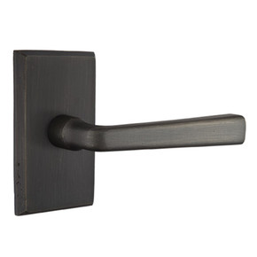 Emtek 7104-CR-MB Cimarron Sandcast Bronze Door Lever Passage Set With #3 Rosette Medium Bronze