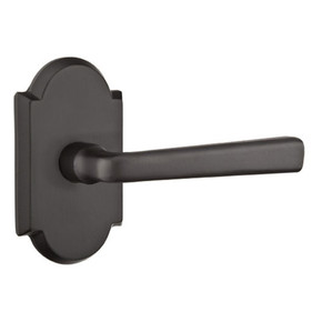 Emtek 7108-CR-FB Cimarron Sandcast Bronze Door Lever Passage Set With #1 Rosette Flat Black Bronze