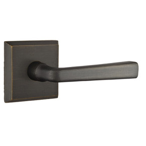 Emtek 7111-CR-MB Cimarron Sandcast Bronze Door Lever Passage Set With #6 Rosette Medium Bronze