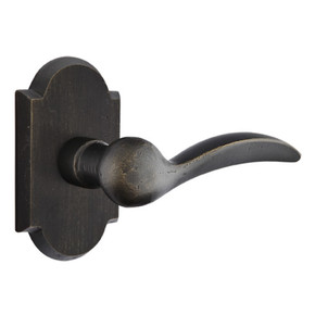 Emtek 7058-D-MB Durango Sandcast Bronze Door Lever Dummy Set With #1 Rosette Medium Bronze