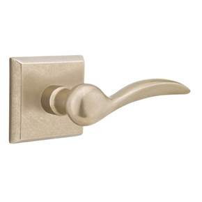Emtek 7211-D-TWB Durango Sandcast Bronze Door Lever Privacy Set With #6 Rosette Tumbled White Bronze