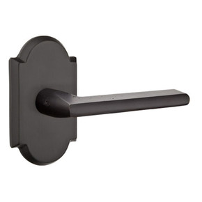 Emtek 7058-LR-FB Lariat Sandcast Bronze Door Lever Dummy Set With #1 Rosette Flat Black Bronze