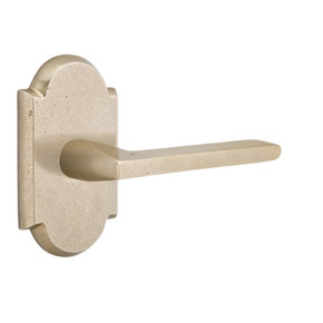 Emtek 7058-LR-TWB Lariat Sandcast Bronze Door Lever Dummy Set With #1 Rosette Tumbled White Bronze