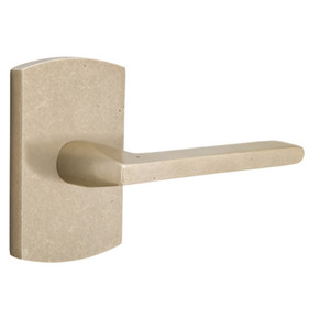 Emtek 7200-LR-TWB Lariat Sandcast Bronze Door Lever Privacy Set With #4 Rosette Tumbled White Bronze