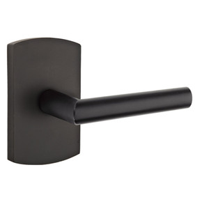 Emtek 7100-MA-FB Mariposa Sandcast Bronze Door Lever Passage Set With #4 Rosette Flat Black Bronze