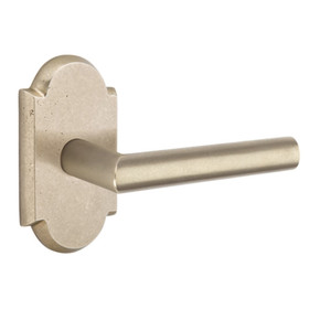 Emtek 7108-MA-TWB Mariposa Sandcast Bronze Door Lever Passage Set With #1 Rosette Tumbled White Bronze