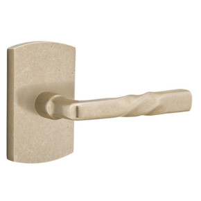 Emtek 7100-MT-TWB Montrose Sandcast Bronze Door Lever Passage Set With #4 Rosette Tumbled White Bronze