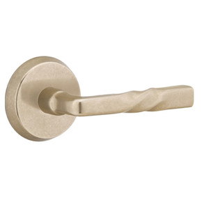 Emtek 7106-MT-TWB Montrose Sandcast Bronze Door Lever Passage Set With #2 Rosette Tumbled White Bronze