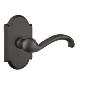 Emtek 7058-TT-FB Teton Sandcast Bronze Door Lever Dummy Set With #1 Rosette Flat Black Bronze