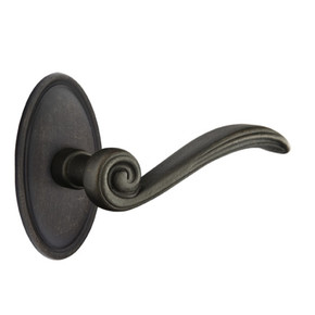 Emtek 70514-MDI-MB Medici Lost Wax Door Lever Dummy Set With #14 Rosette Medium Bronze