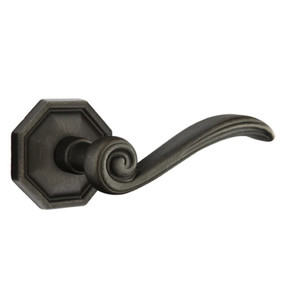 Emtek 72015-MDI-MB Medici Lost Wax Door Lever Privacy Set With #15 Rosette Medium Bronze