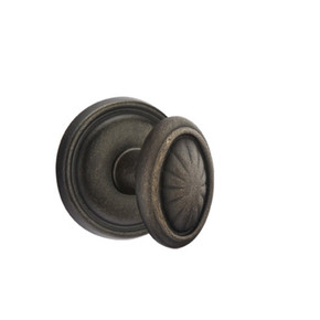 Emtek 70512-PA-MB Parma Lost Wax Door Knob Dummy Set With #12 Rosette Medium Bronze