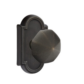 Emtek 71011-OCK-MB Octagon Lost Wax Door Knob Passage Set With #11 Rosette Medium Bronze