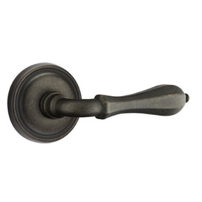Emtek 71012-OCL-MB Octagon Lost Wax Door Lever Passage Set With #12 Rosette Medium Bronze