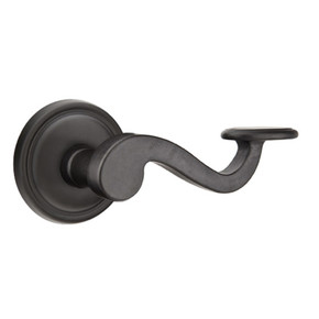 Emtek 72012-PD-FB Padua Lost Wax Door Lever Privacy Set With #12 Rosette Flat Black Bronze