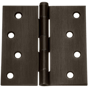 Dynasty Hardware 4" Door Hinges Square Corner, Oil Rubbed Bronze